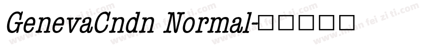 GenevaCndn Normal字体转换